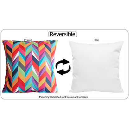 Waterproof Breathable California Multi Hollowfibre Filled Cushions 43x43cm for Outdoor Garden Bench Sofa or Indoor Use by OLIVIA ROCCO