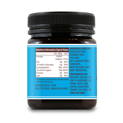 Wedderspoon Raw Manuka Honey 250g KFactor 12