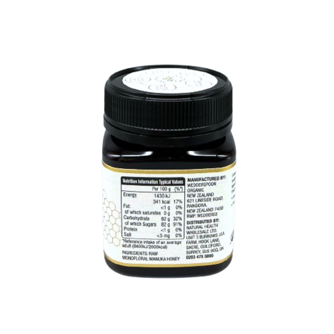 Wedderspoon Raw Manuka Honey 850 MGO (250g) – Unpasteurised High Potency