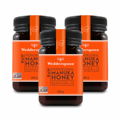 Wedderspoon RAW Manuka Honey KFactor 16+ 500g