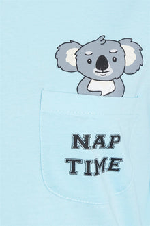 Women's 100% Cotton Koala Bear Pyjama Set Soft Breathable Nightwear PJs with Elasticated Waistband Cute Sleepwear Loungewear Perfect Gift by Daisy Dreamer