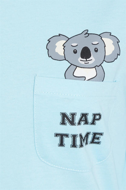 Women's 100% Cotton Koala Bear Pyjama Set Soft Breathable Nightwear PJs with Elasticated Waistband Cute Sleepwear Loungewear Perfect Gift by Daisy Dreamer