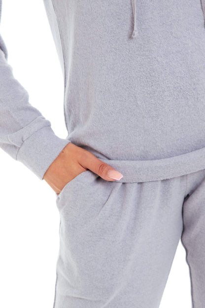 Women's Super Cosy Hooded Pyjama Set Soft Brushed Polyester Viscose Loungewear Warm and Elegant Nightwear Various Colours UK Sizes 8-22 by Daisy Dreamer